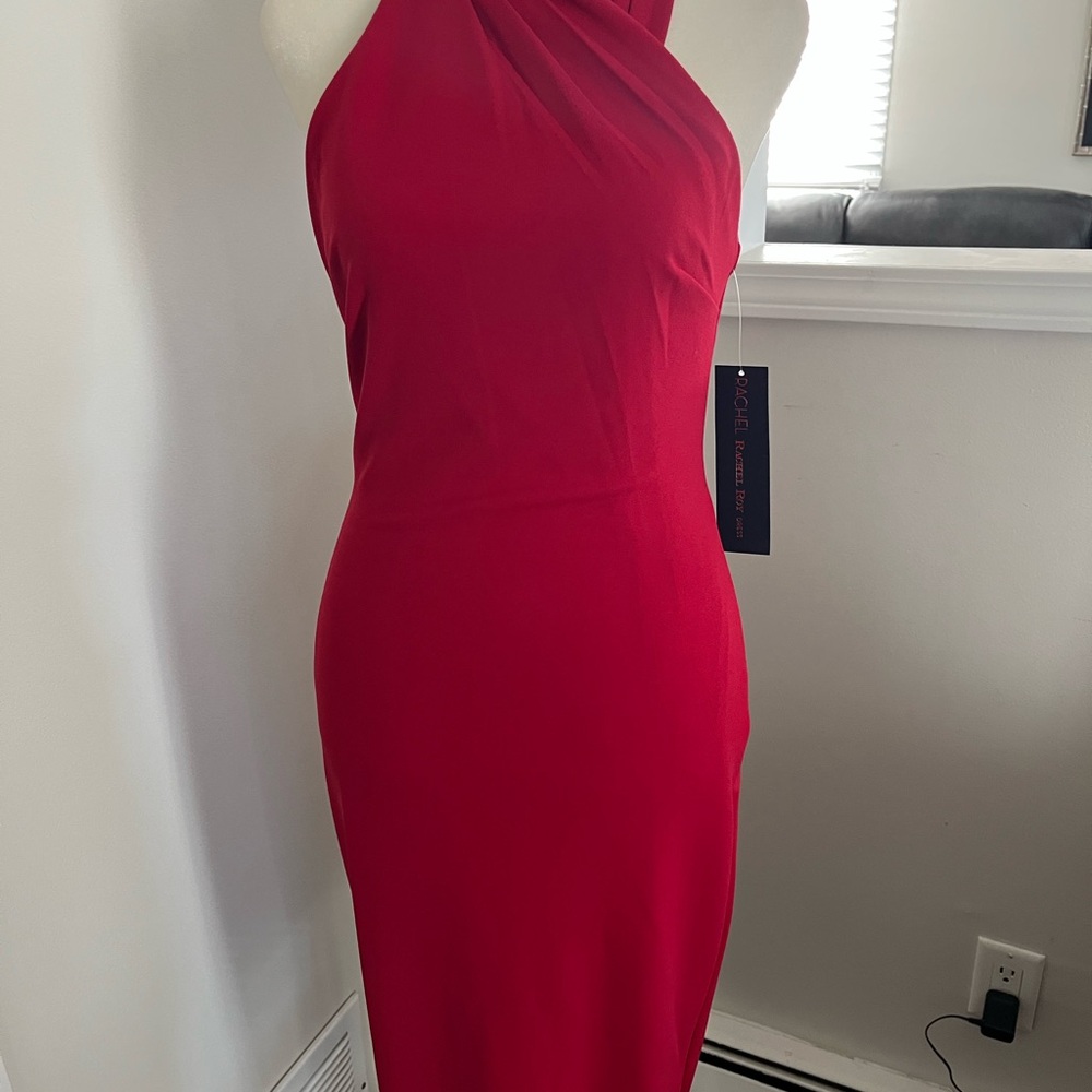 RACHEL Rachel Roy Vibrant Red Midi Dress